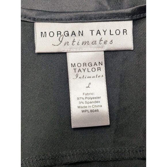 Vintage Morgan Taylor Intimates Slip Dress Size L Coquette Y2K Goth Milkmaid 90s - Picture 8 of 9